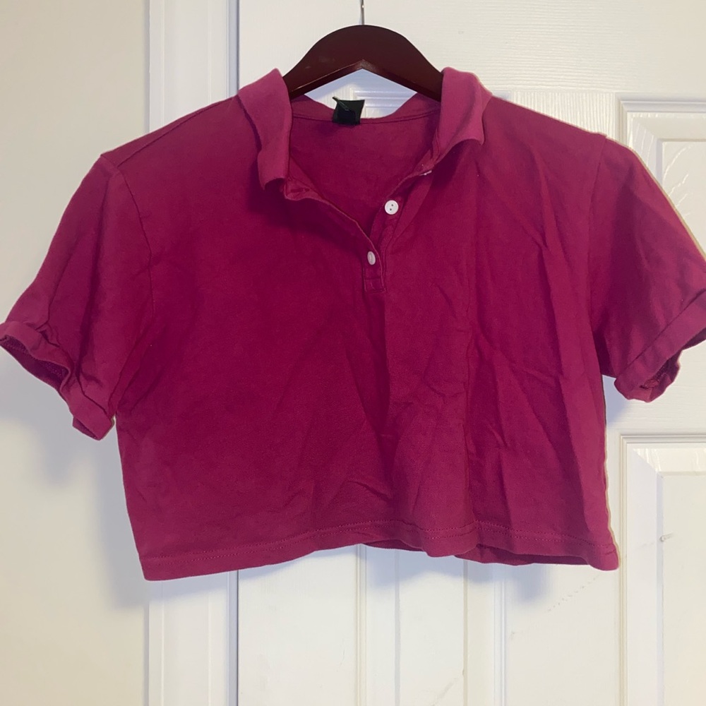 Magenta Oversized Wild Fable Polo Shirt